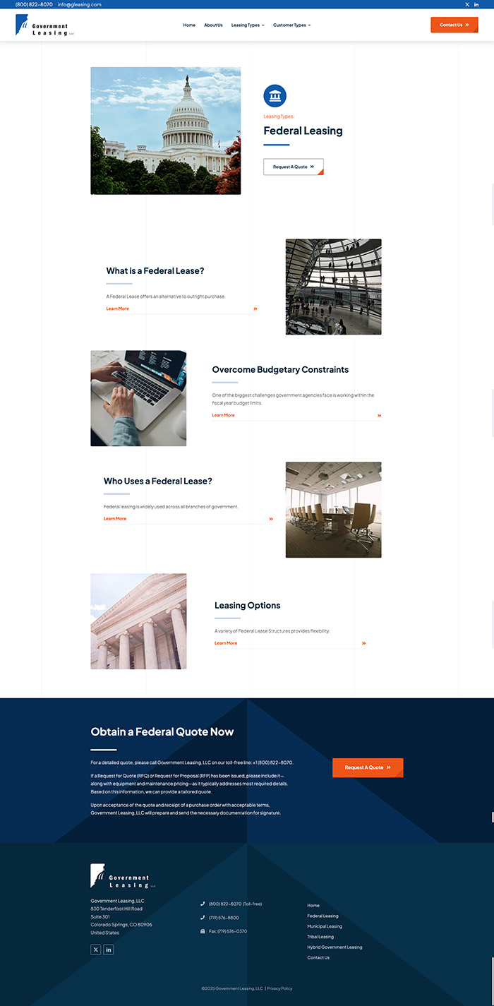Government Leasing Site | Service Page