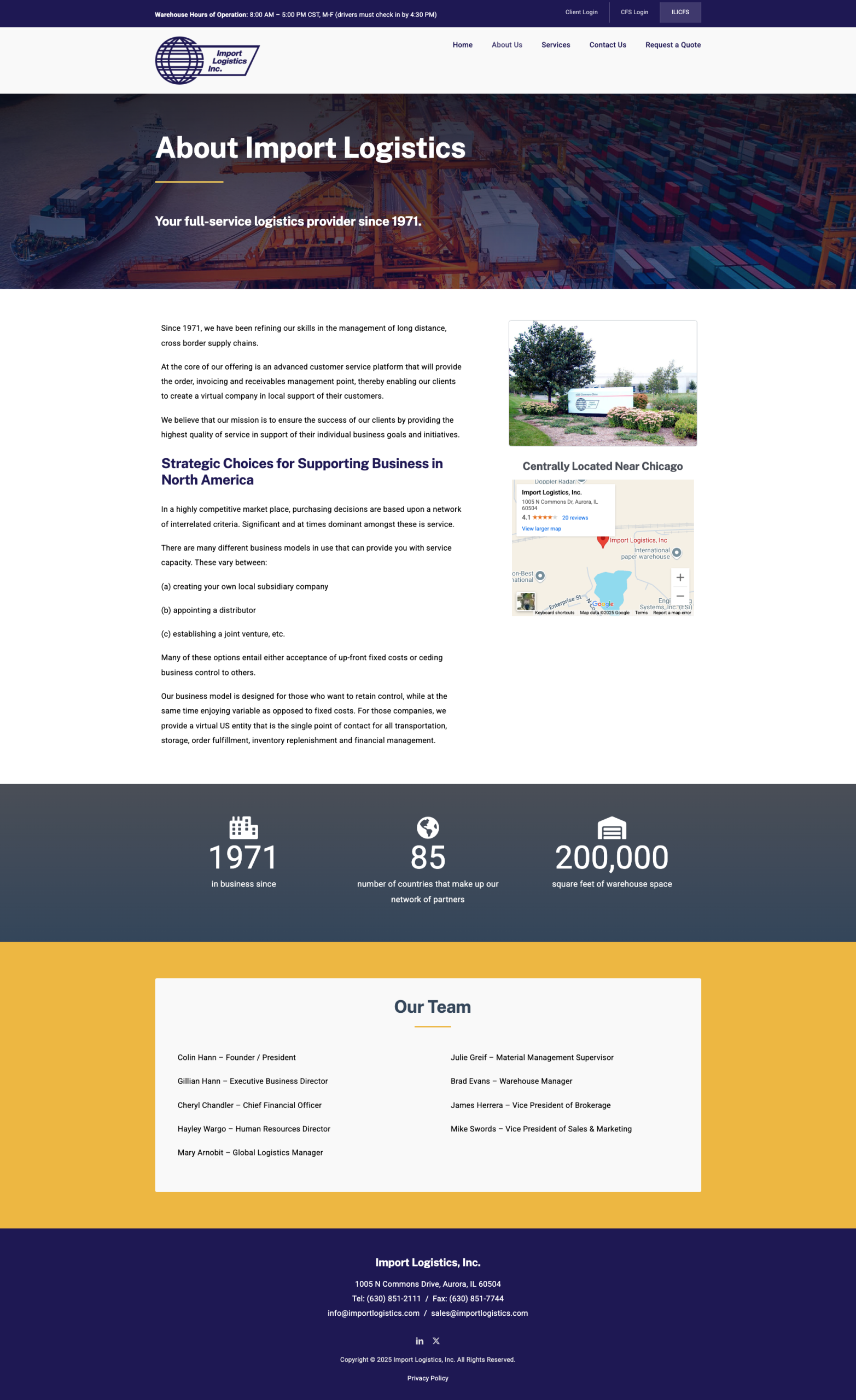 Import Logistics - About