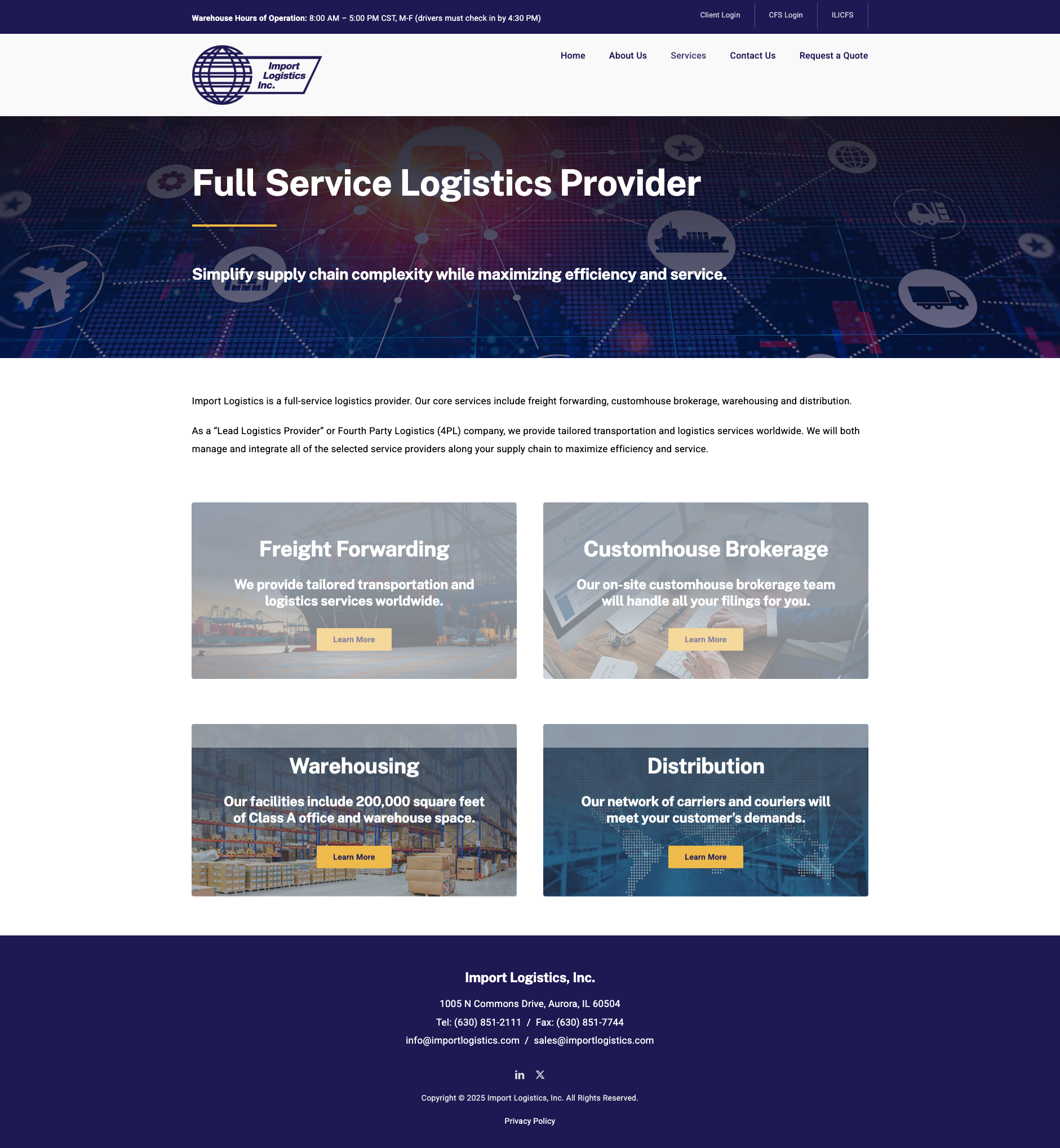 Import Logistics - Services